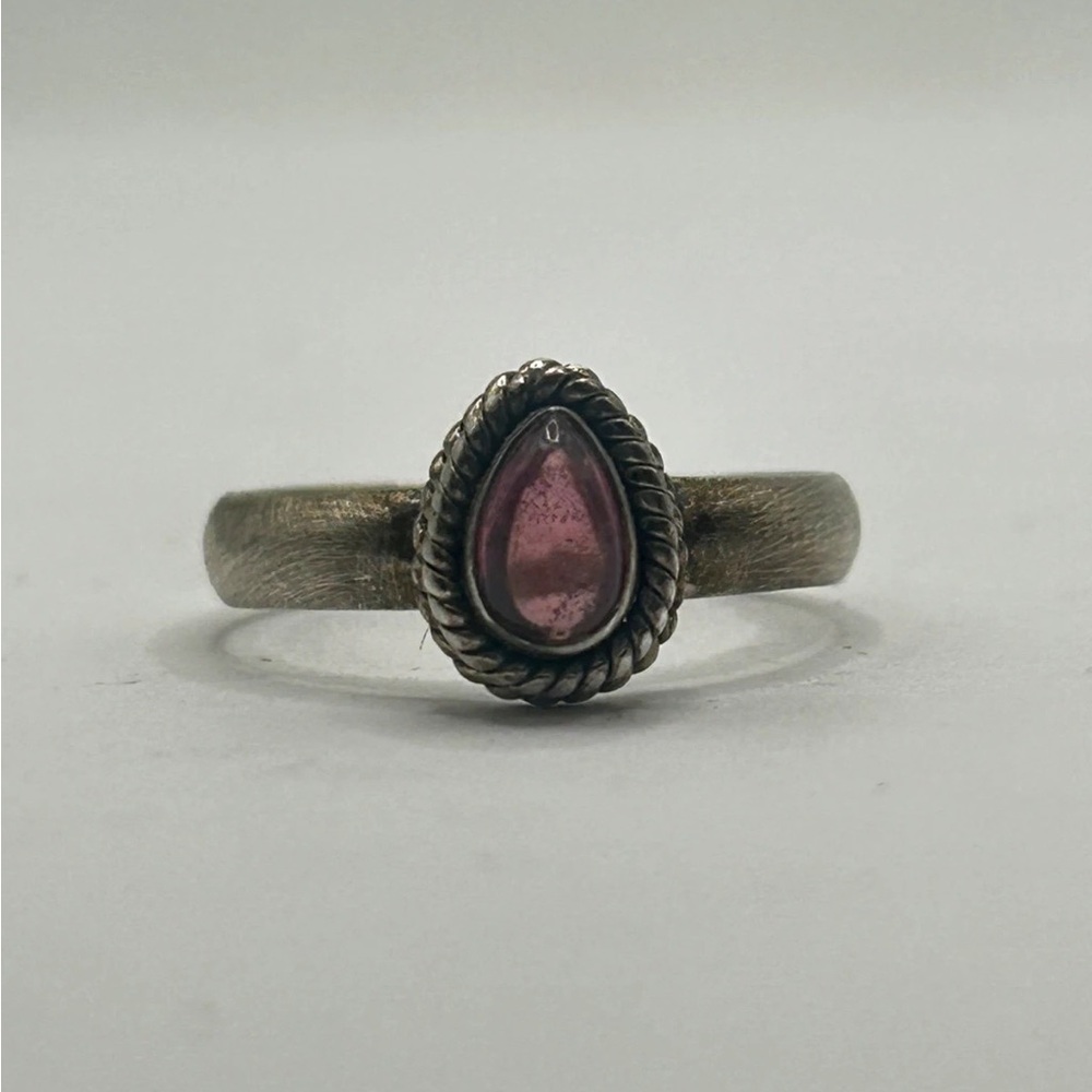 Vintage Sterling Silver Amethyst Ring - Size 7
